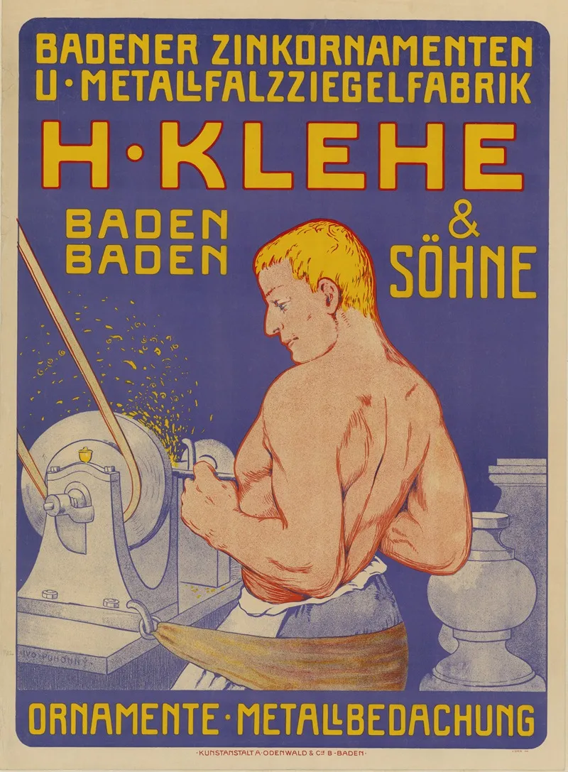 Badener Zinkornamenten U Metallfalzziegelfabrik H Klehe Sohne Wall Art by Ivo Puhonny - High-Resolution Digital Print