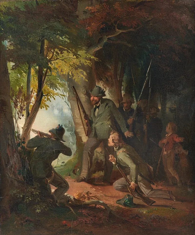 Badische Freischarler Wall Art by Friedrich Kaiser - High-Resolution Digital Print