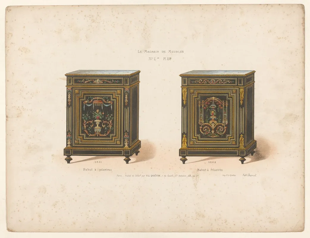 Bahut A Pilastres Wall Art by Victor Léon Michel Quétin - High-Resolution Digital Print