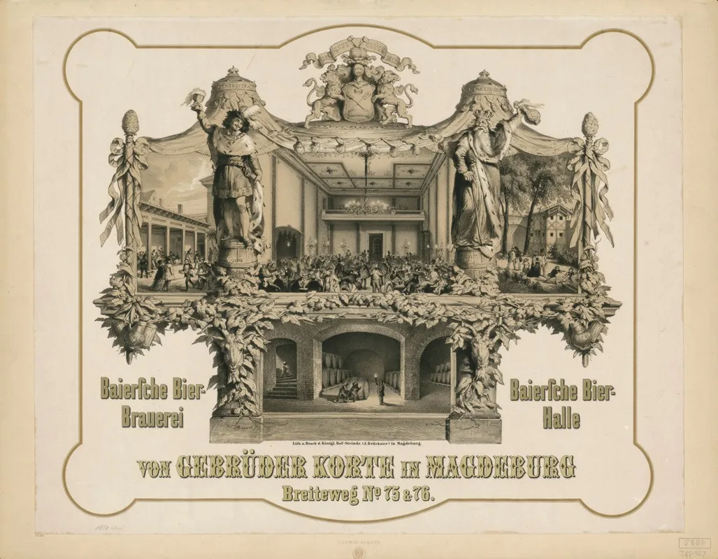 Baiersche Bier Brauerei Baiersche Bier Halle Von Gebruder Korte In Magdeburg Wall Art by Ludwig Burger - High-Resolution Digital Print