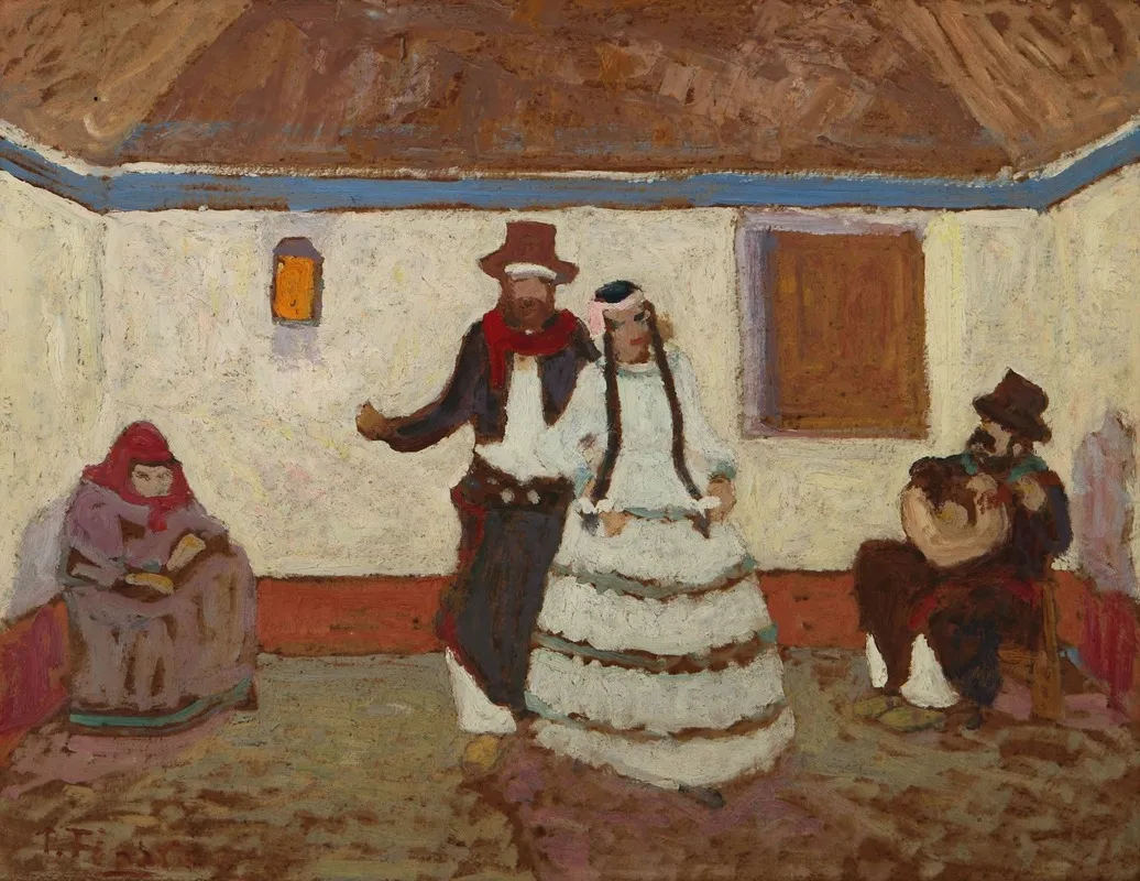 Baile En El Rancho Wall Art by Pedro Figari - High-Resolution Digital Print