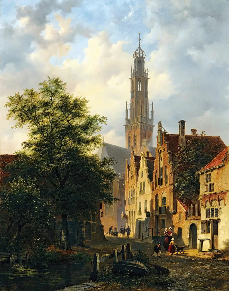 Bakenesserkerk Seen From The Valkestraat Haarlem