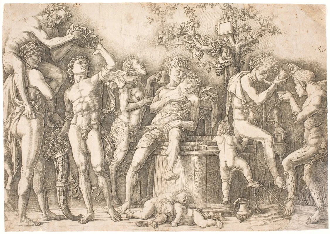 Bakkanal Ved Vinkarret Wall Art by Andrea Mantegna - High-Resolution Digital Print