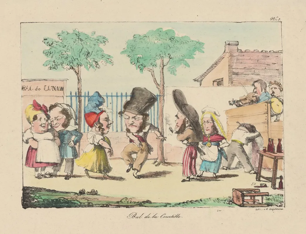 Bal De La Courtille 2 Wall Art by Godefroy Engelmann - High-Resolution Digital Print