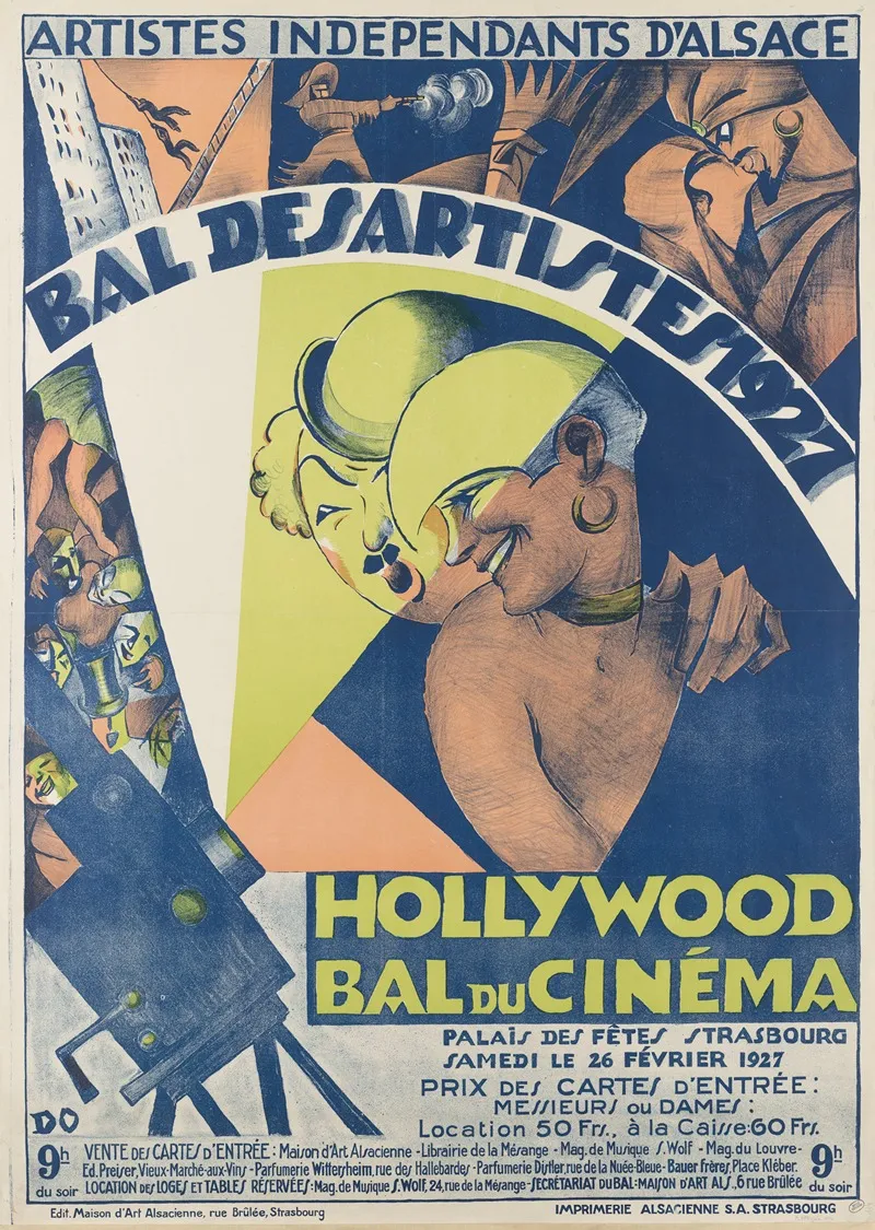 Bal Des Artistes Hollywood Bal Du Cinema 26 Fevrier 1927
