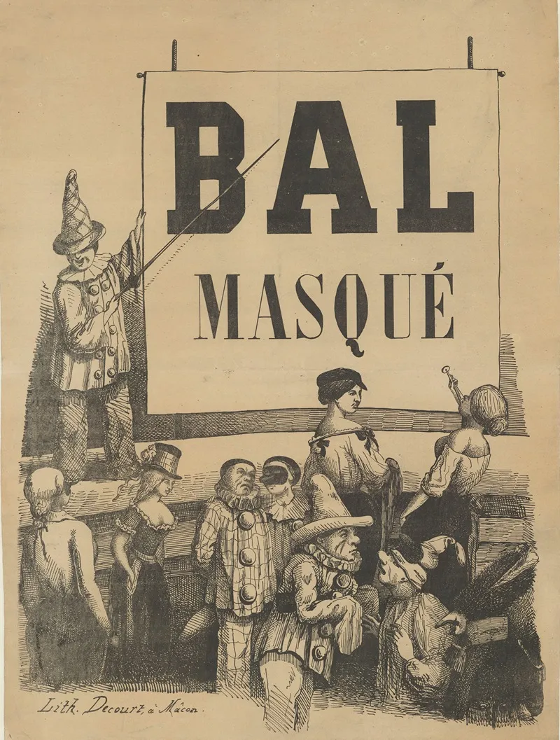 Bal Masque 2 Wall Art by Imp. Decourt - High-Resolution Digital Print