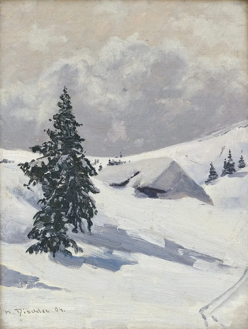 Baldenweger Hut On The Feldberg Wall Art by Hermann Dischler - High-Resolution Digital Print