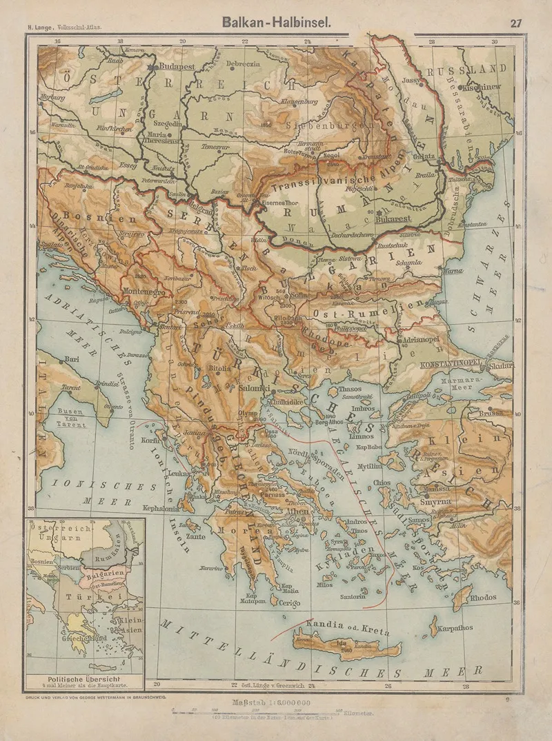Balkan Halbinsel 2 Wall Art by Henry Lange - High-Resolution Digital Print