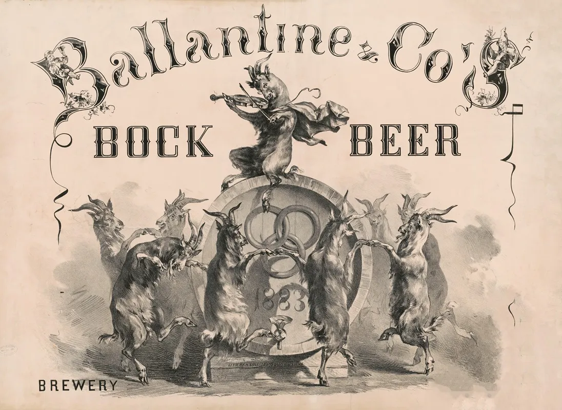 Ballantine Cos Brewery New York Bock Beer Wall Art by Henry Jerome Schile - High-Resolution Digital Print