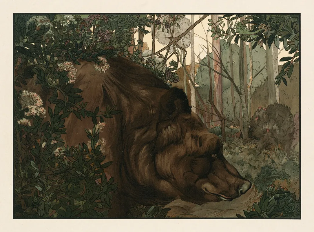 Baloo In The Forest 2 Wall Art by Charles Maurice Detmold - High-Resolution Digital Print