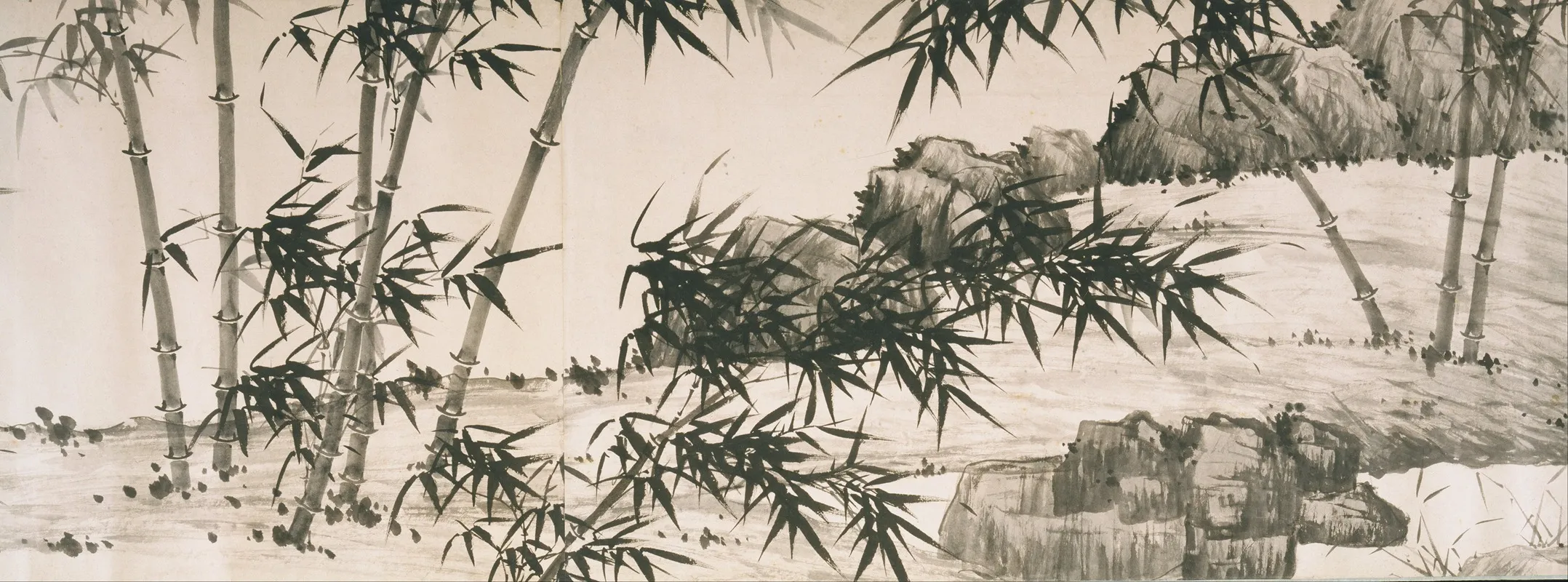 Bamboo Under Spring Rain Wall Art by Xia Chang - High-Resolution Digital Print