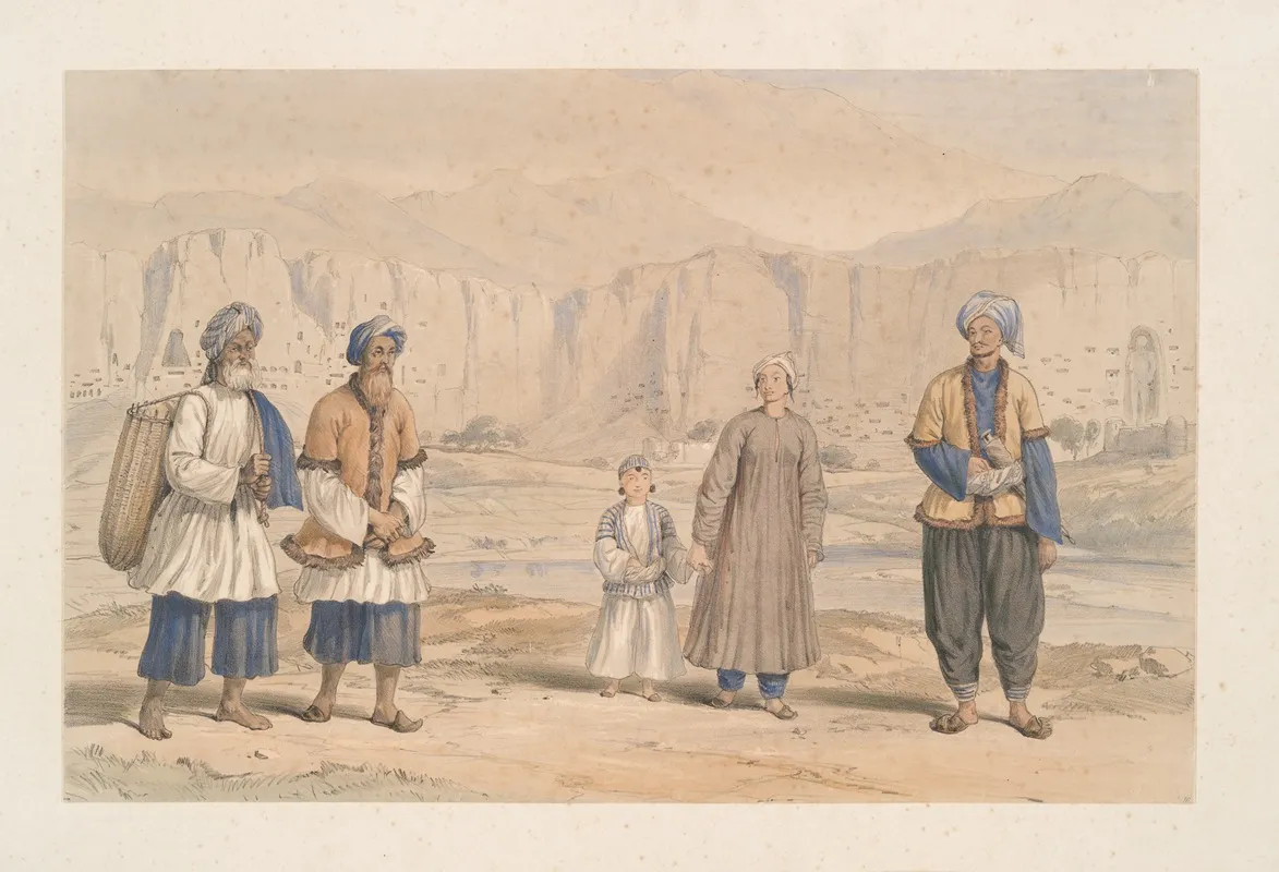 Bameean Tajuks Of Bameean And The Kohistan Wall Art by James Atkinson - High-Resolution Digital Print