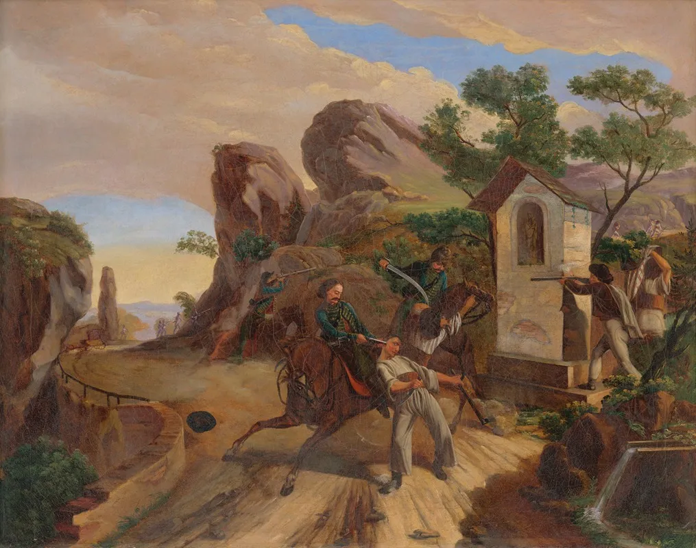 Bandit Ambush Wall Art by František Belopotocký - High-Resolution Digital Print