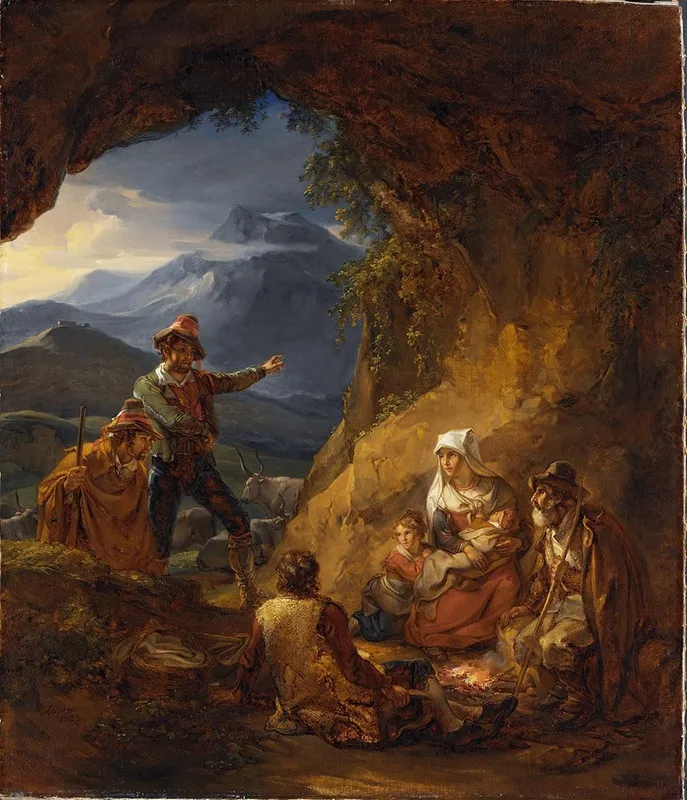 Bandits Entering A Shepherds Dwelling Wall Art by Alexander Lauréus - High-Resolution Digital Print