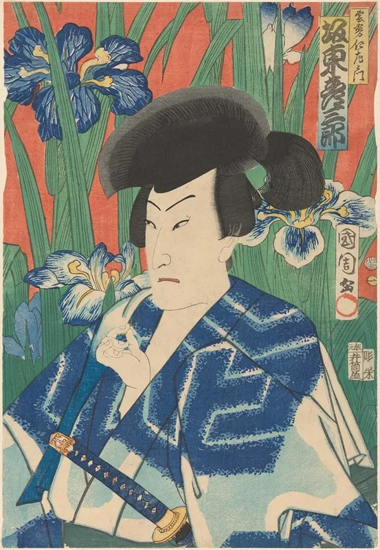 Bando Hikosaburo In The Role Of Nizaemon Wall Art by Kunichika Toyohara - High-Resolution Digital Print