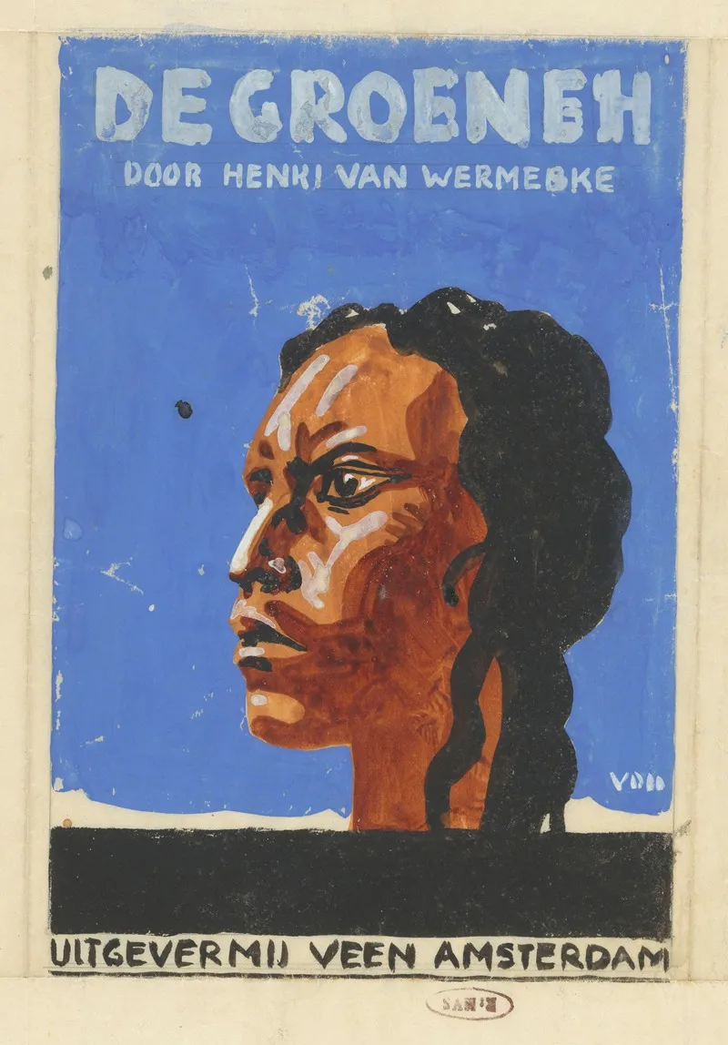 Bandontwerp Voor Henri Van Wermeskerken De Groene Hel Het Blanke Mysterie Van De Matto Grosso 1933