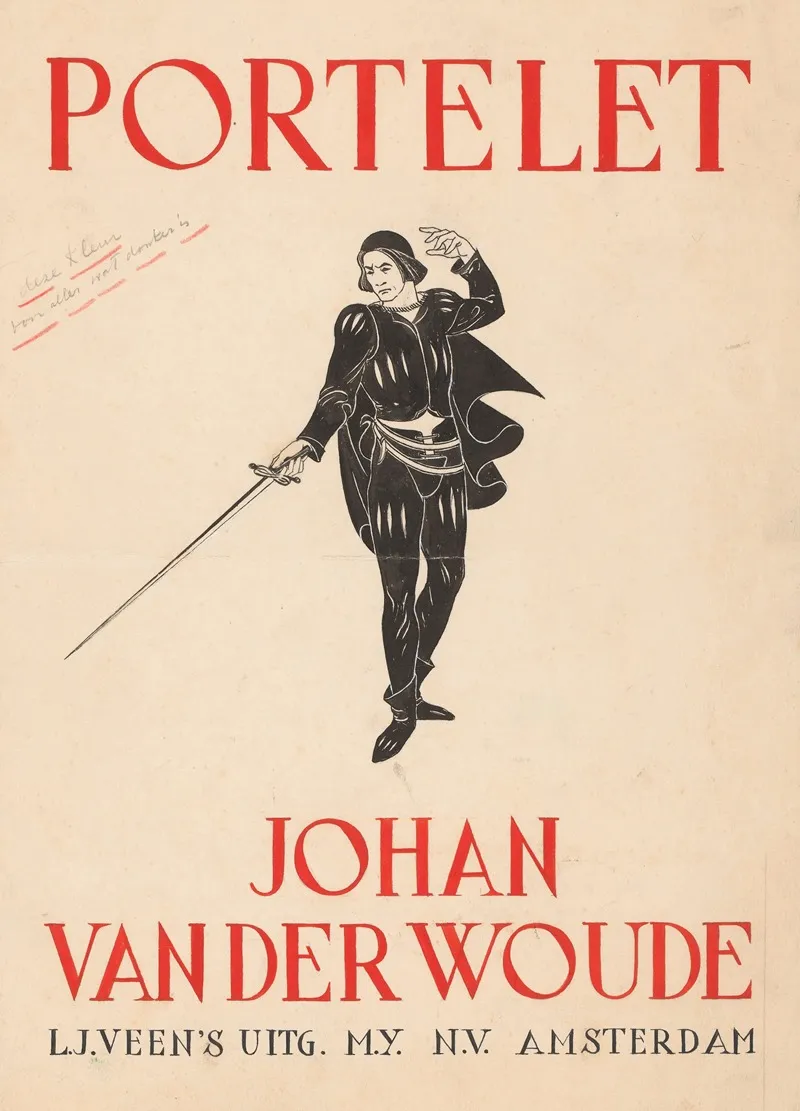 Bandontwerp Voor Johan Van Der Woude Portelet Oorspronkelijke Roman