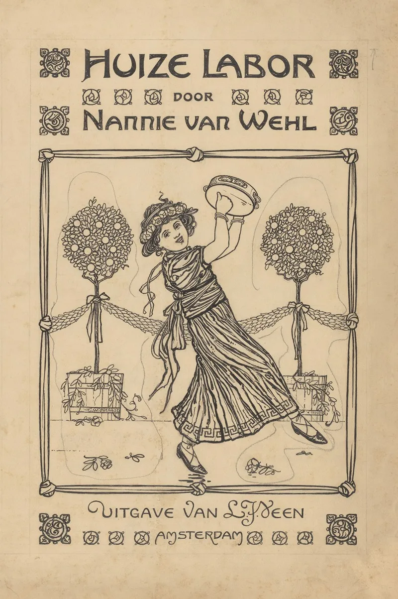 Bandontwerp Voor Nannie Van Wehl Huize Labor 1910 Wall Art by Willem Pothast - High-Resolution Digital Print