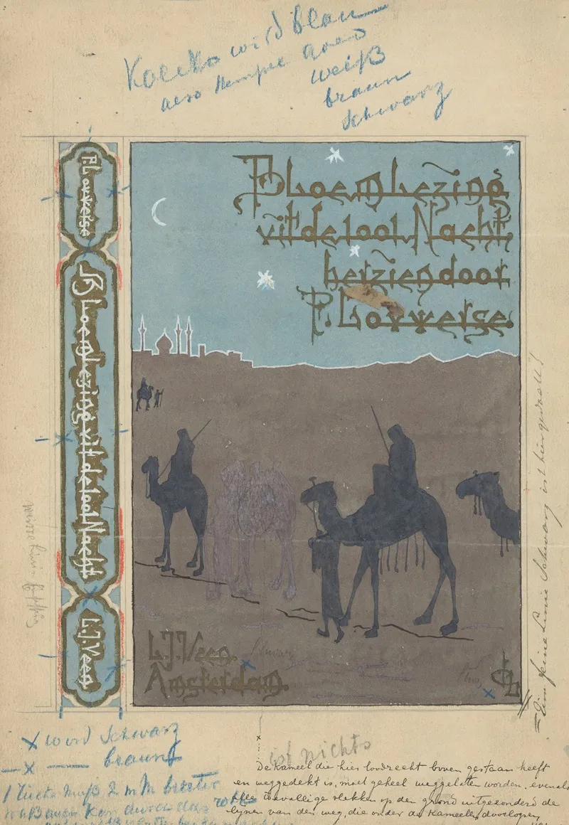 Bandontwerp Voor Pieter Louwerse Bloemlezing Uit De Duizend En Een Nacht 1910