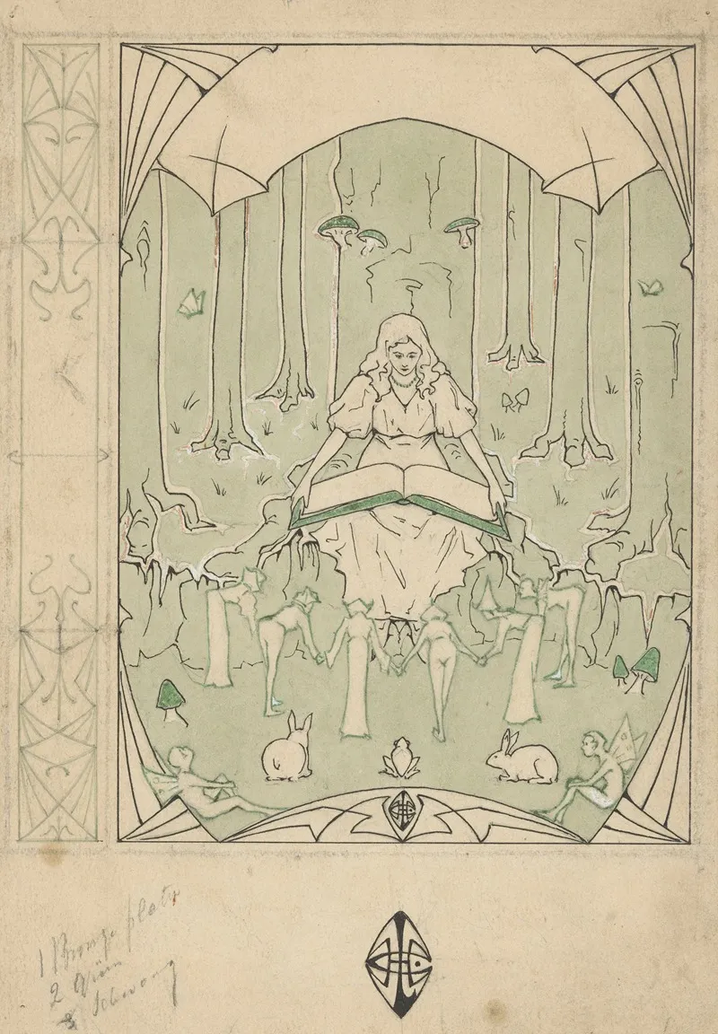Bandontwerp Voor Pieter Louwerse Lotgevallen En Reizen Van Sindbad Den Zeeman Geschiedenis Van De Eerste Tot Zevende En Laatste Reis 1910