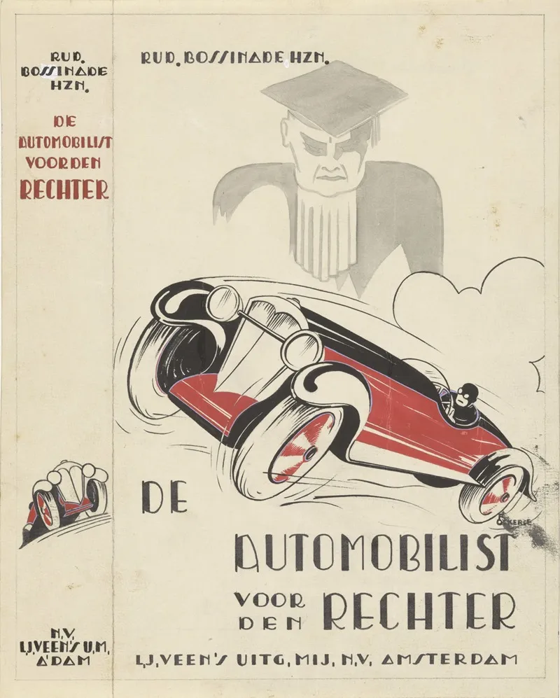 Bandontwerp Voor Rudolf Bossinade De Automobilist Voor Den Rechter Automobilistenrecht