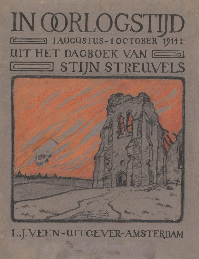 Bandontwerp Voor Stijn Streuvels In Oorlogstijd Uit Het Dagboek Van Stijn Streuvels Augustus Oktober 1914