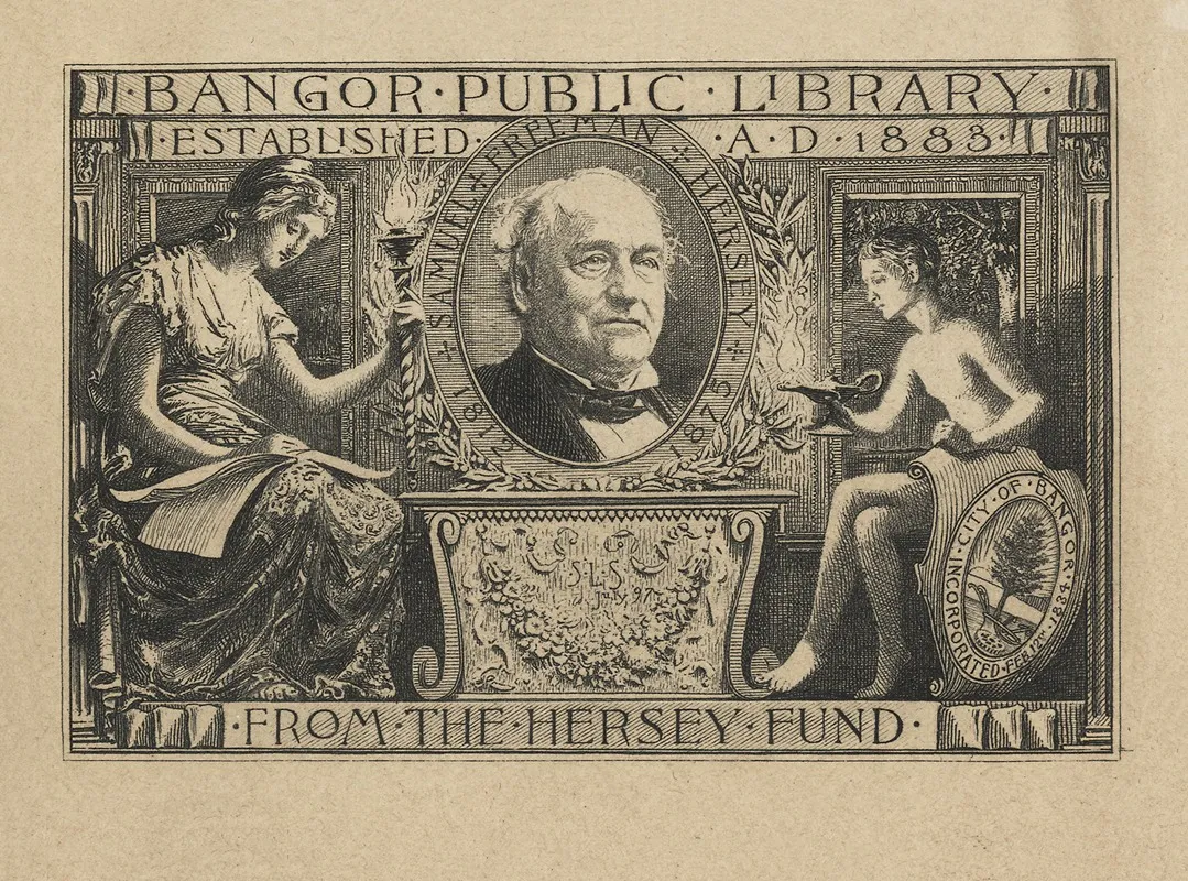 Bangor Public Library Hersey Fund Wall Art by Sidney Lawton Smith - High-Resolution Digital Print