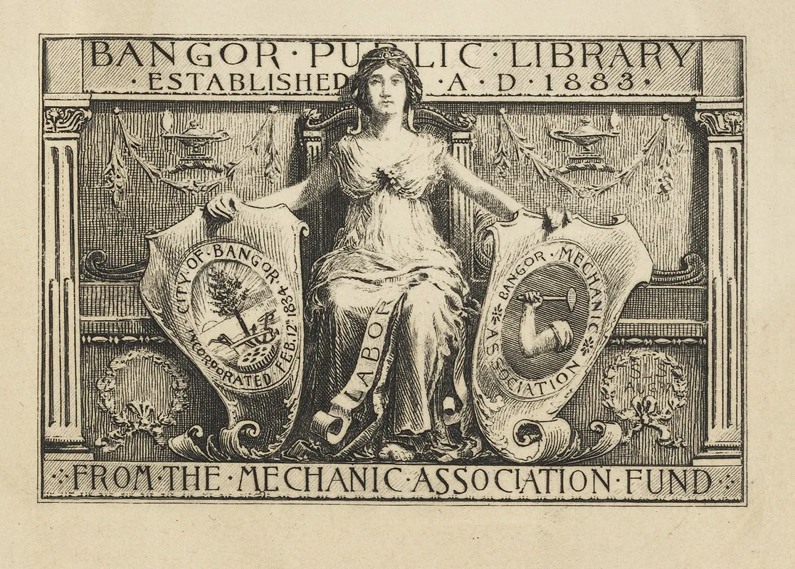 Bangor Public Library Mechanic Association Fund Wall Art by Sidney Lawton Smith - High-Resolution Digital Print