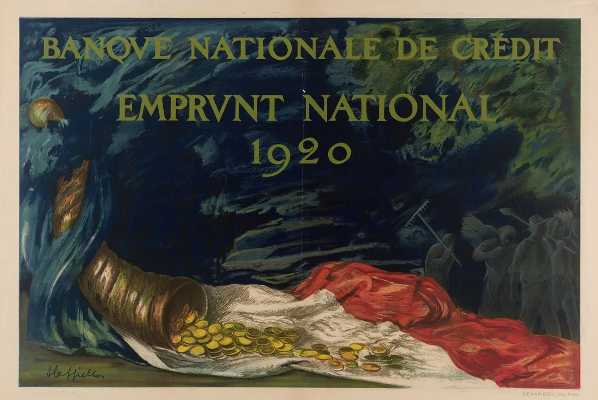 Banque Nationale De Credit Emprunt National 1920 Wall Art by Leonetto Cappiello - High-Resolution Digital Print