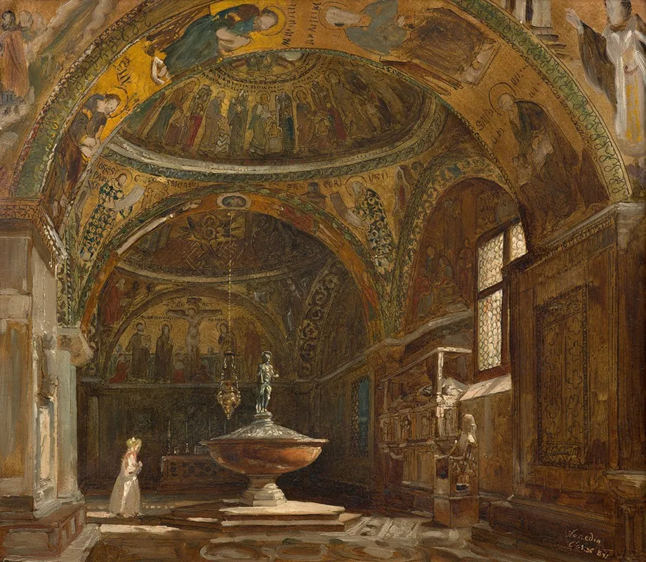 Baptisery Of The Basilica Of San Marco Wall Art by Carl Georg Anton Graeb - High-Resolution Digital Print