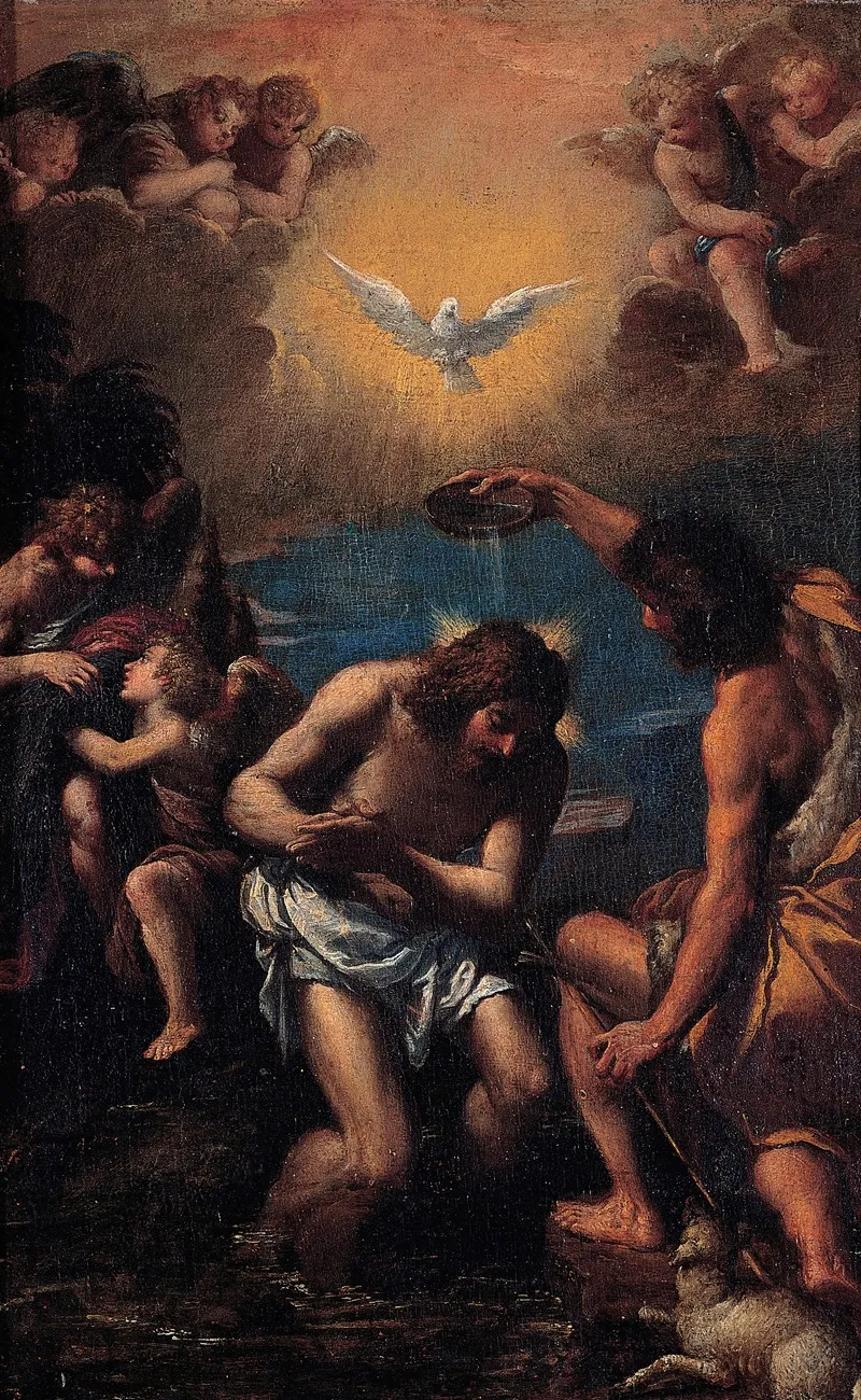 Baptism Of Christ 5 Wall Art by Scarsellino - High-Resolution Digital Print
