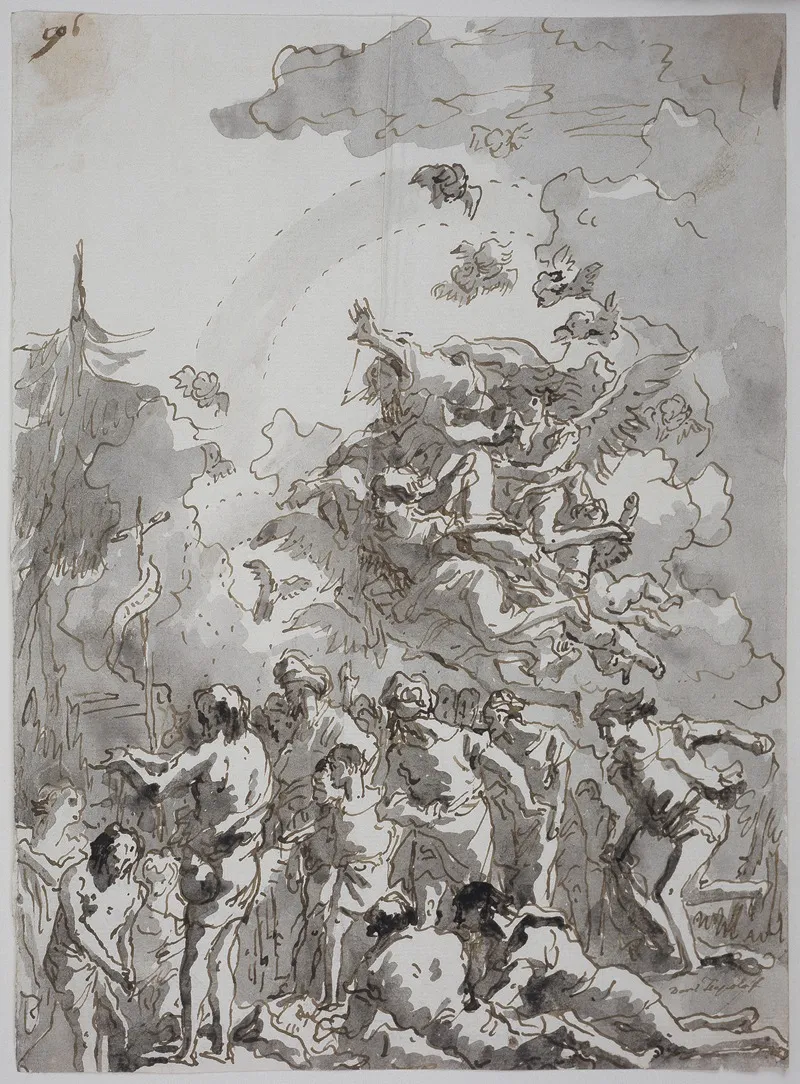 Baptism Of Christ In The Jordan 3 Wall Art by Giovanni Domenico Tiepolo - High-Resolution Digital Print