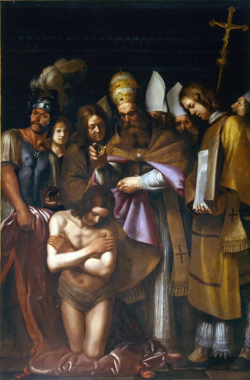Baptism Of Constantine Wall Art by Giovanni Antonio Galli   - High-Resolution Digital Print