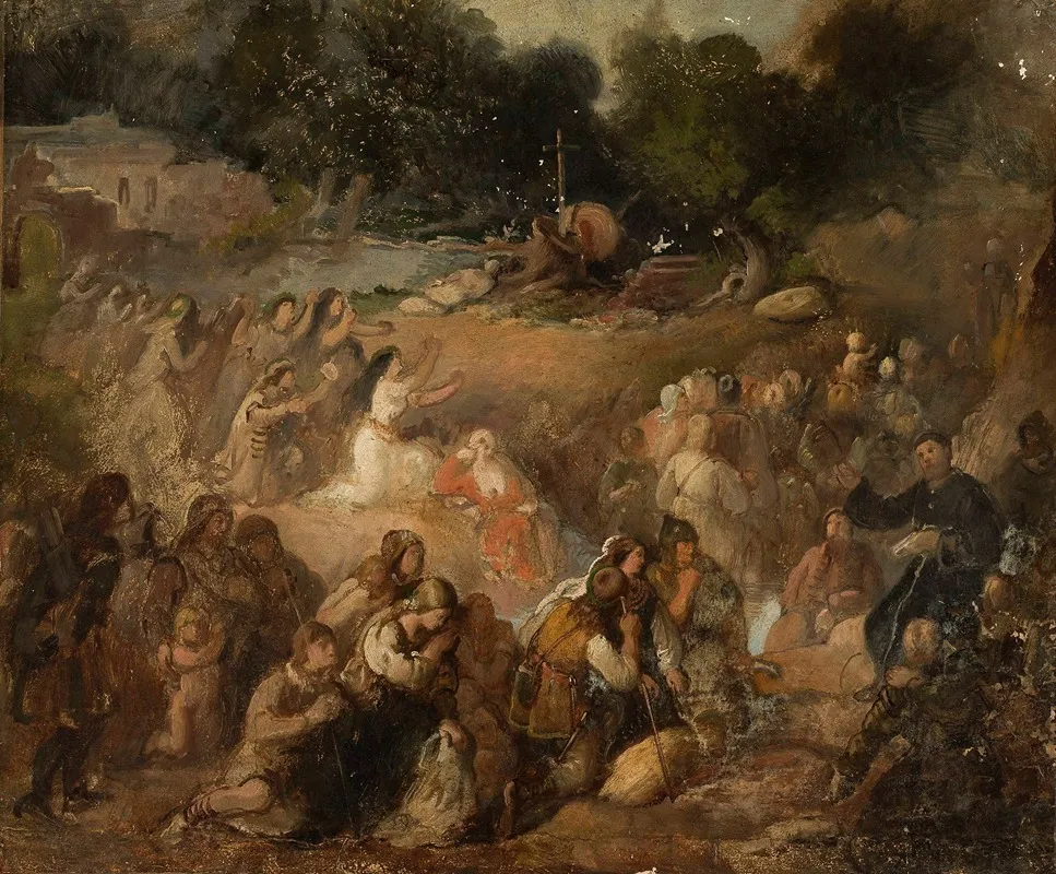 Baptism Of Lithuania 2 Wall Art by Władysław Łuszczkiewicz - High-Resolution Digital Print