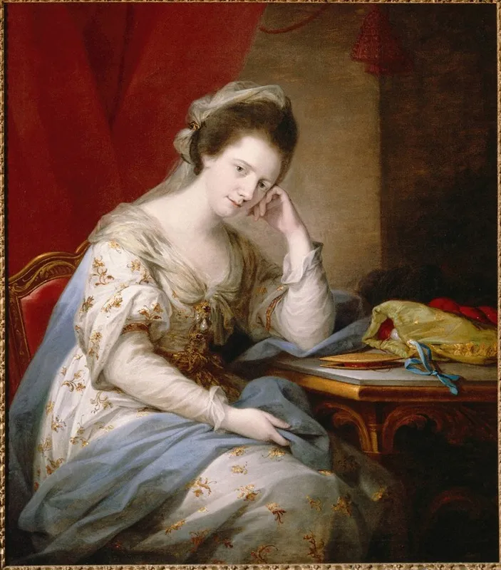 Barbara St John Bletsoe Countess Of Coventry Wall Art by Angelica Kauffmann - High-Resolution Digital Print