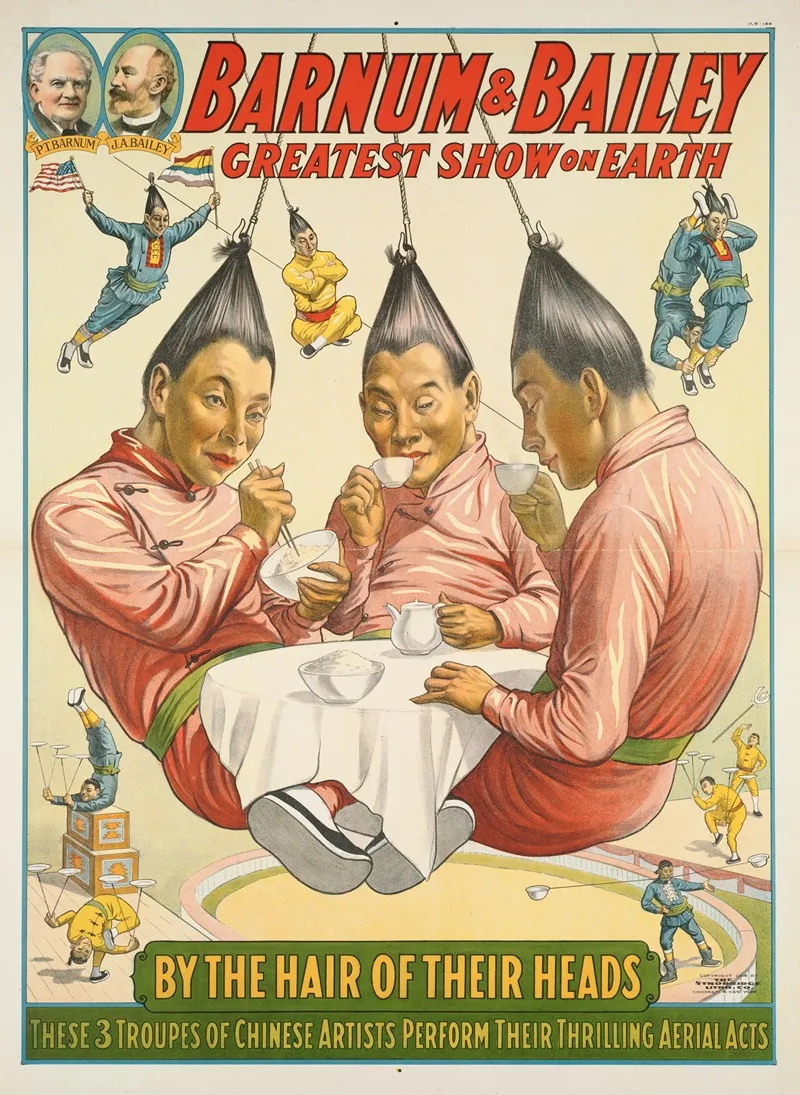 Barnum Bailey Greatest Show On Earth By The Hair Of Their Heads Wall Art by Anonymous - High-Resolution Digital Print