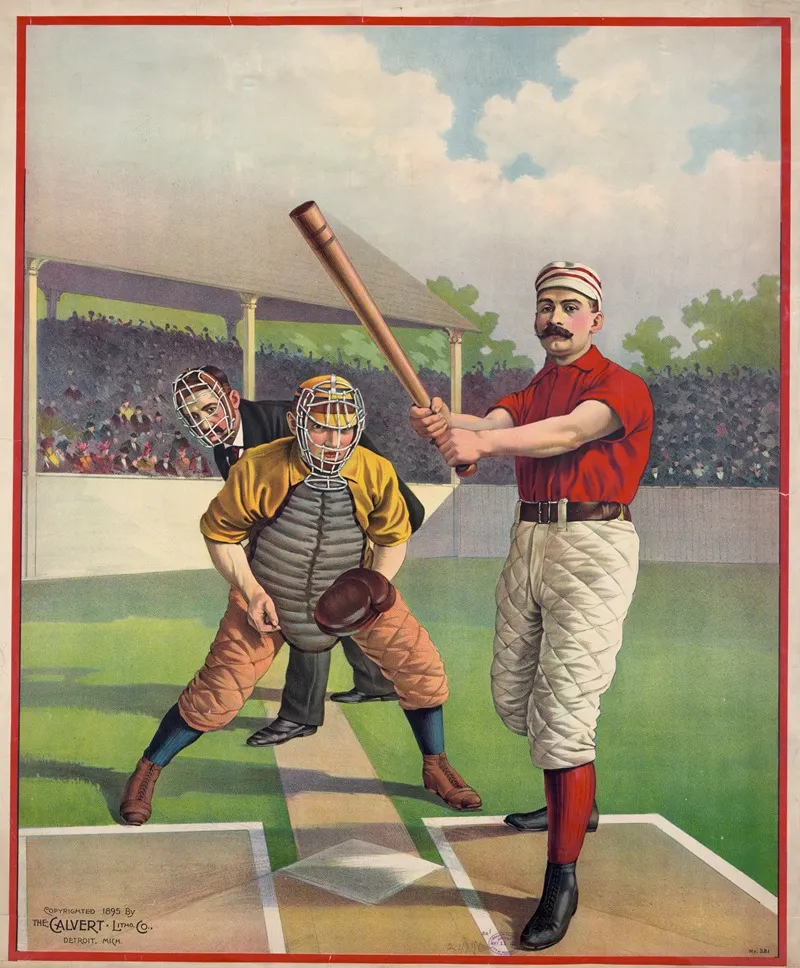 Base Ball Poster by Calvert Litho. Co - High-Resolution Digital Print