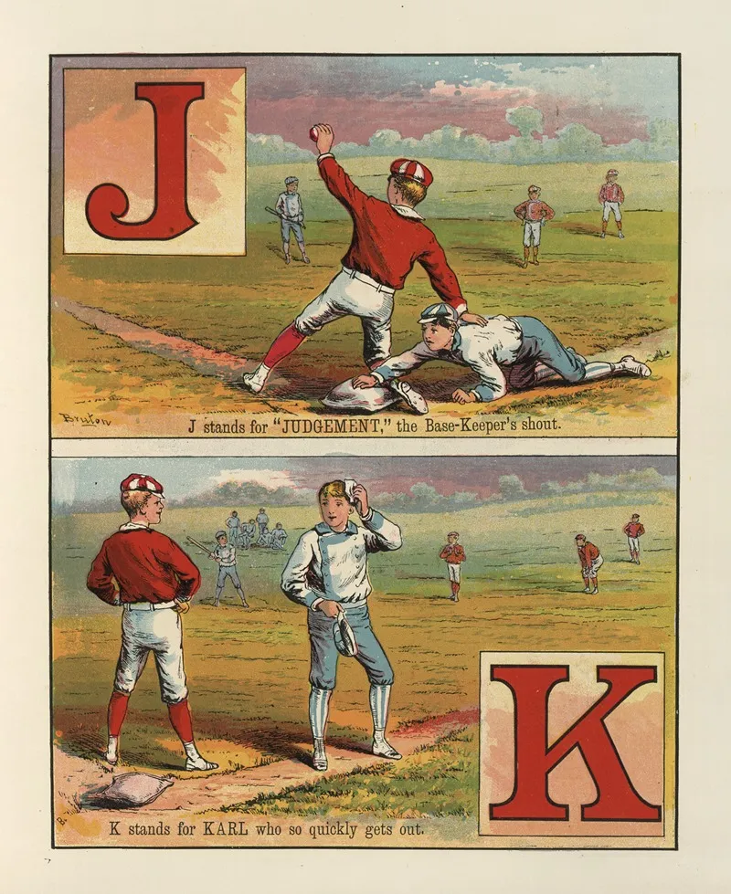 Baseball A B C Pl 07 Wall Art by McLoughlin Bros - High-Resolution Digital Print