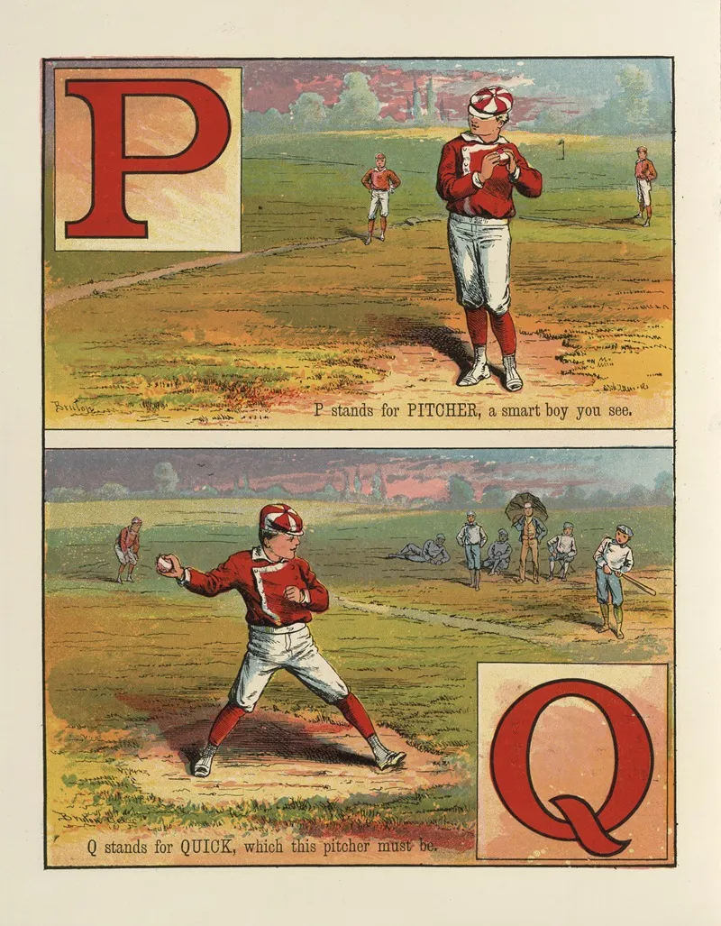 Baseball A B C Pl 10 Wall Art by McLoughlin Bros - High-Resolution Digital Print