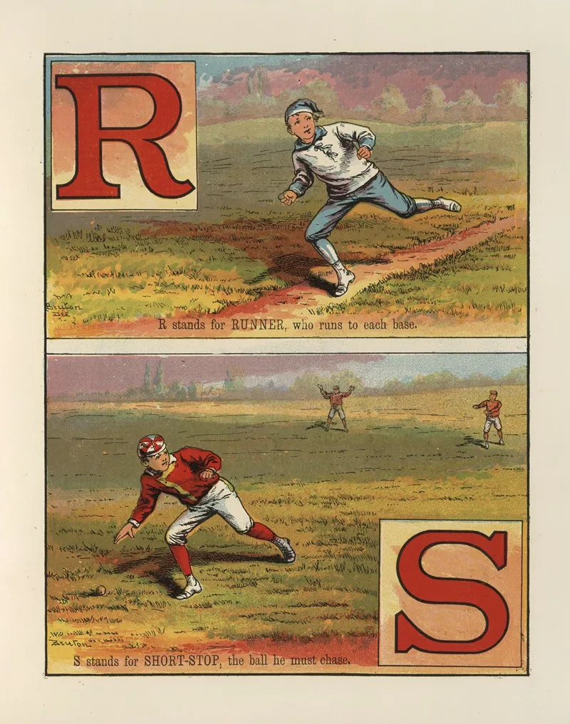 Baseball A B C Pl 11 Wall Art by McLoughlin Bros - High-Resolution Digital Print