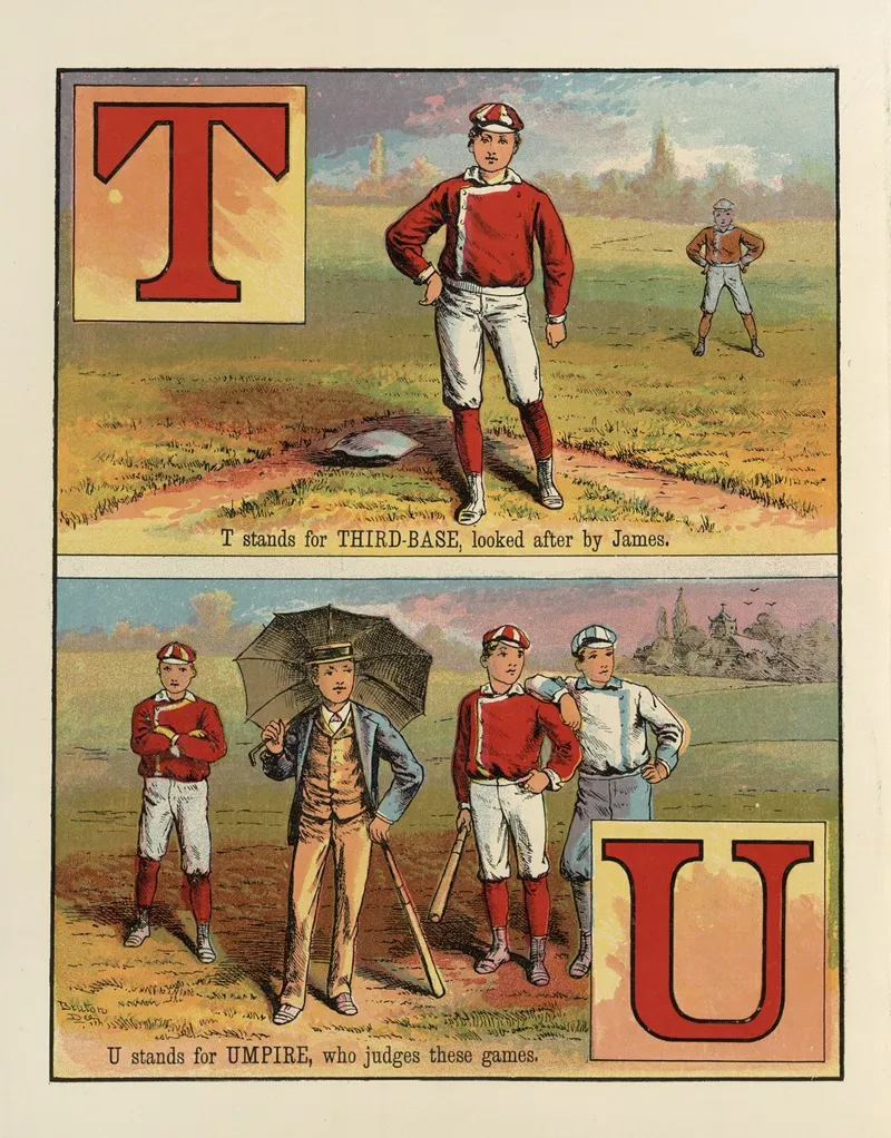 Baseball A B C Pl 12 Wall Art by McLoughlin Bros - High-Resolution Digital Print