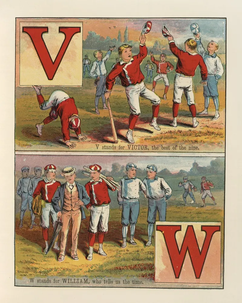 Baseball A B C Pl 13 Wall Art by McLoughlin Bros - High-Resolution Digital Print