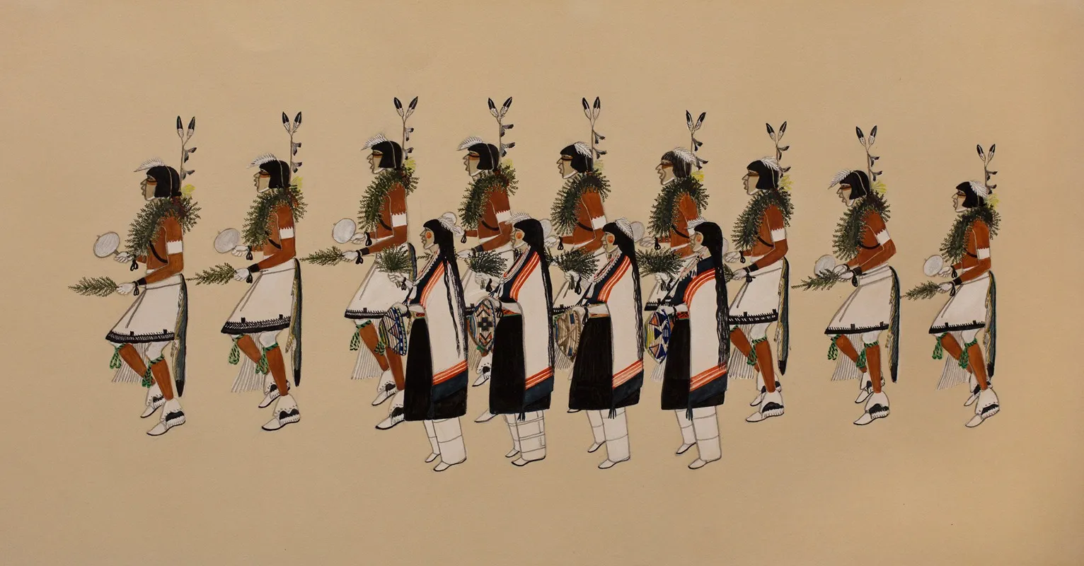 Basket Dance Wall Art by Tonita Peña (Quah Ah) - High-Resolution Digital Print