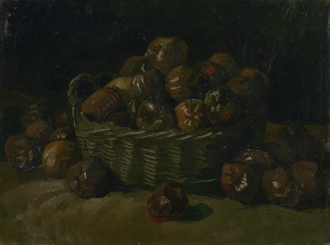 Basket Of Apples Wall Art by Vincent van Gogh - High-Resolution Digital Print