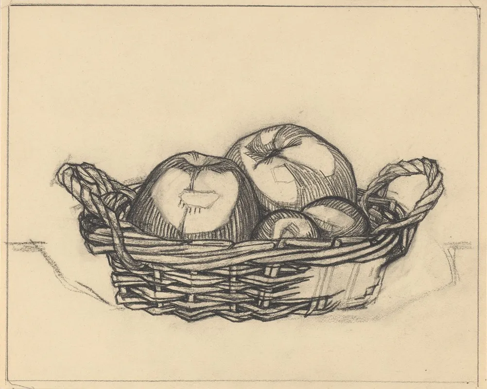Basket With Apples 2 Wall Art by Julie de Graag - High-Resolution Digital Print