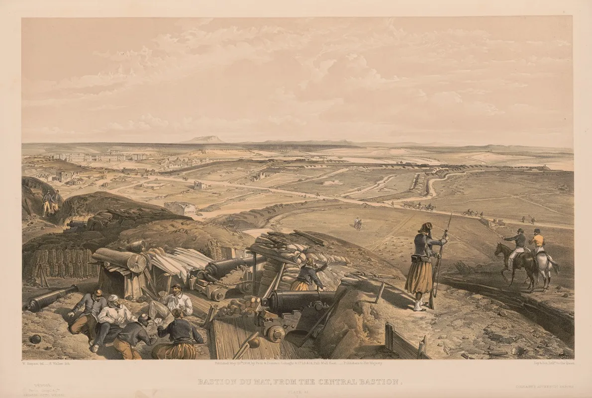 Bastion Du Mat From The Central Bastion Wall Art by Edmond Morin - High-Resolution Digital Print