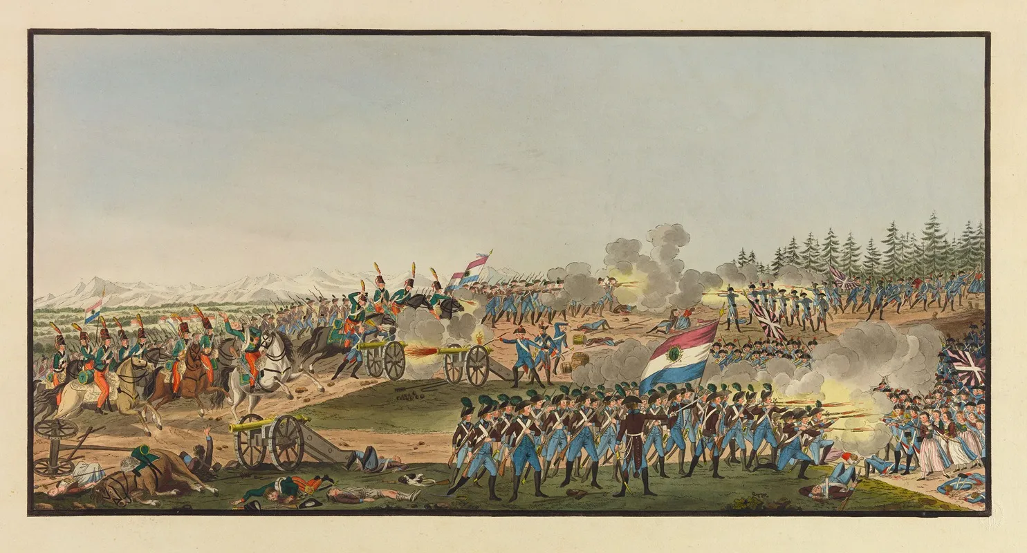 Bataille De Fraubrunn Et La Victoire Wall Art by Francois Aloys Muller - High-Resolution Digital Print