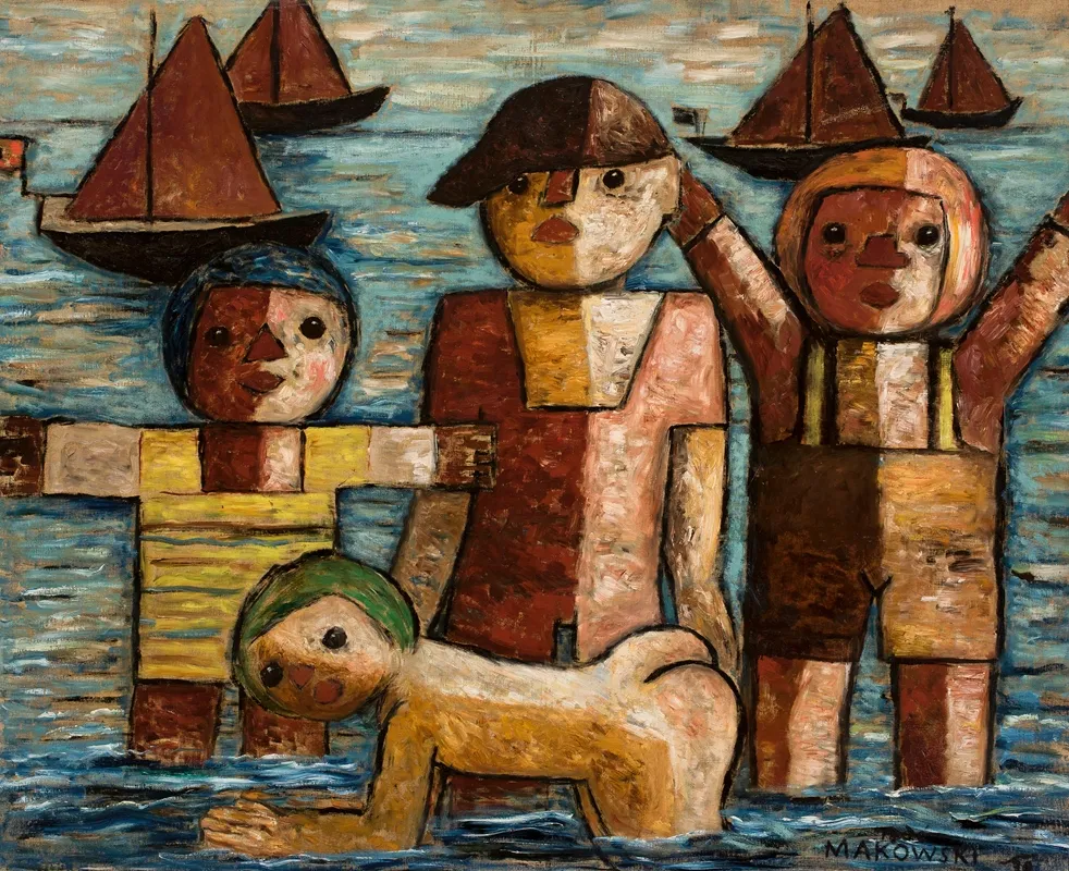 Bath 2 Wall Art by Tadeusz Makowski - High-Resolution Digital Print
