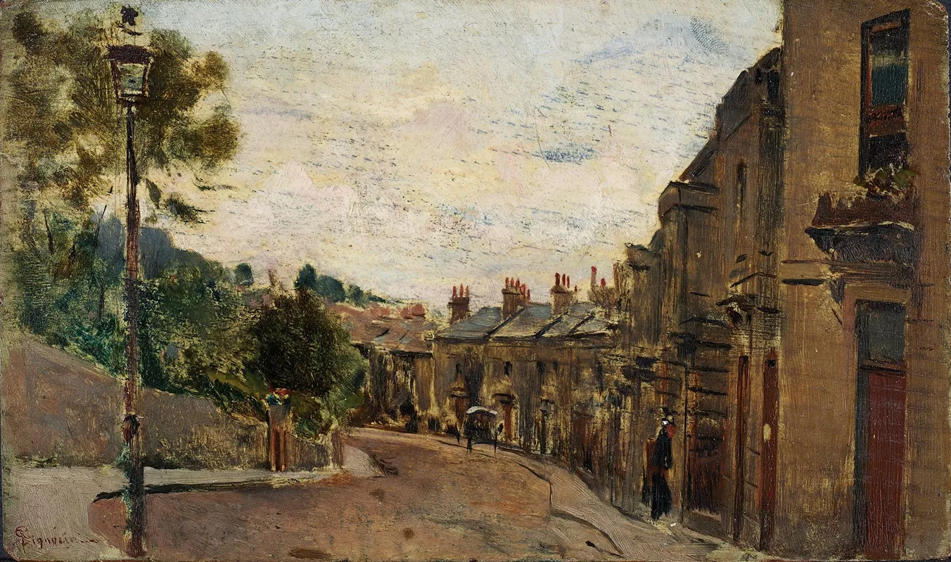 Bath Berkeley Place Wall Art by Telemaco Signorini - High-Resolution Digital Print