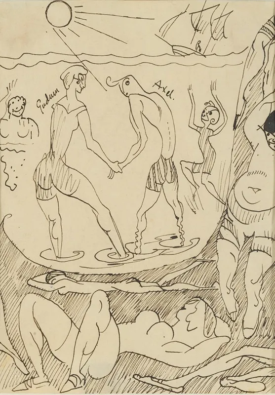 Bath Scene Wall Art by Axel Törneman - High-Resolution Digital Print